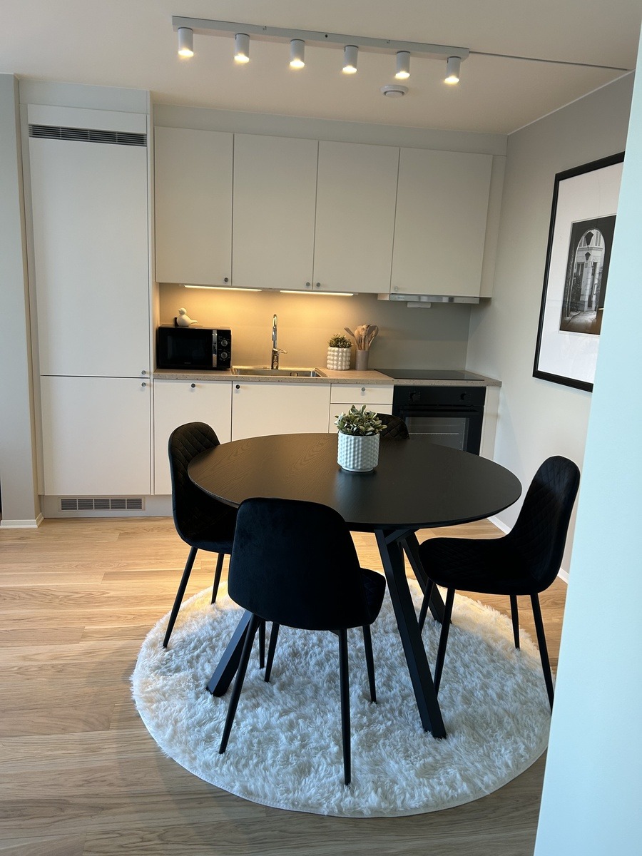 Sigdal kjøkkeninnredning med integrerte hvitevarer + micro.